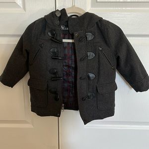 Boys Urban Republic Gray Coat with Hood and Tassels Size 4T